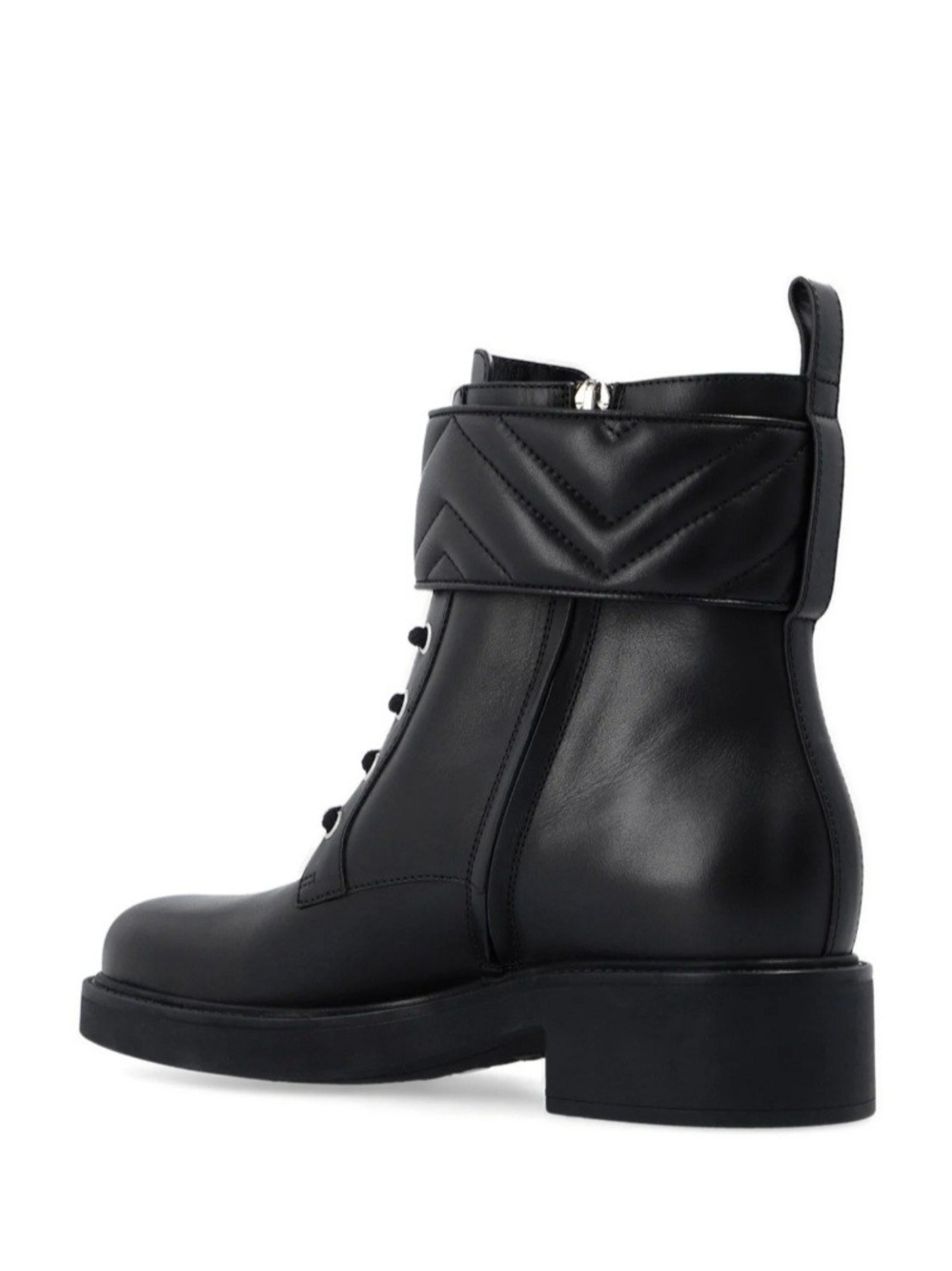 Gucci Black Leather Logo Ankle Boots - Picture 7 of 12